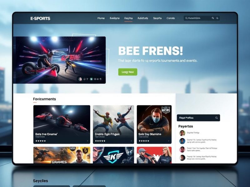 situs e-sports online dengan tampilan modern
