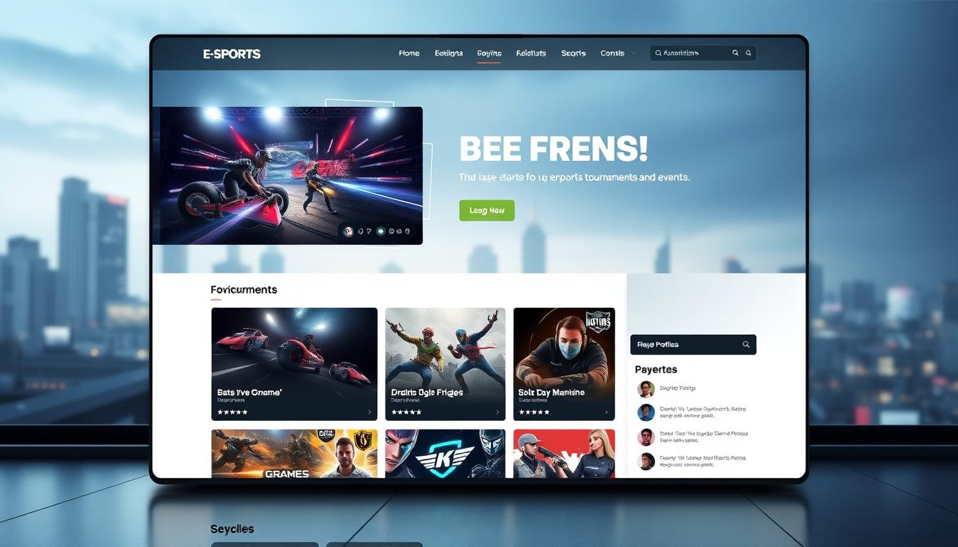 situs e-sports online dengan tampilan modern